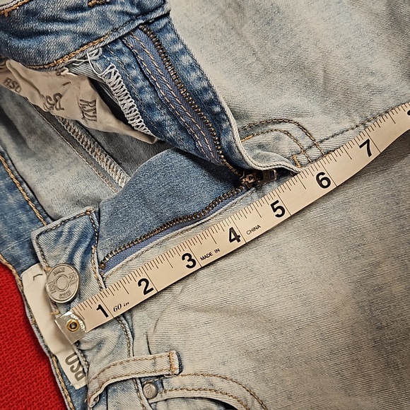 RSQ Jeans sunset high rise size 7 rolled raw cuffed hem 5 pockets EUC - Picture 5 of 14